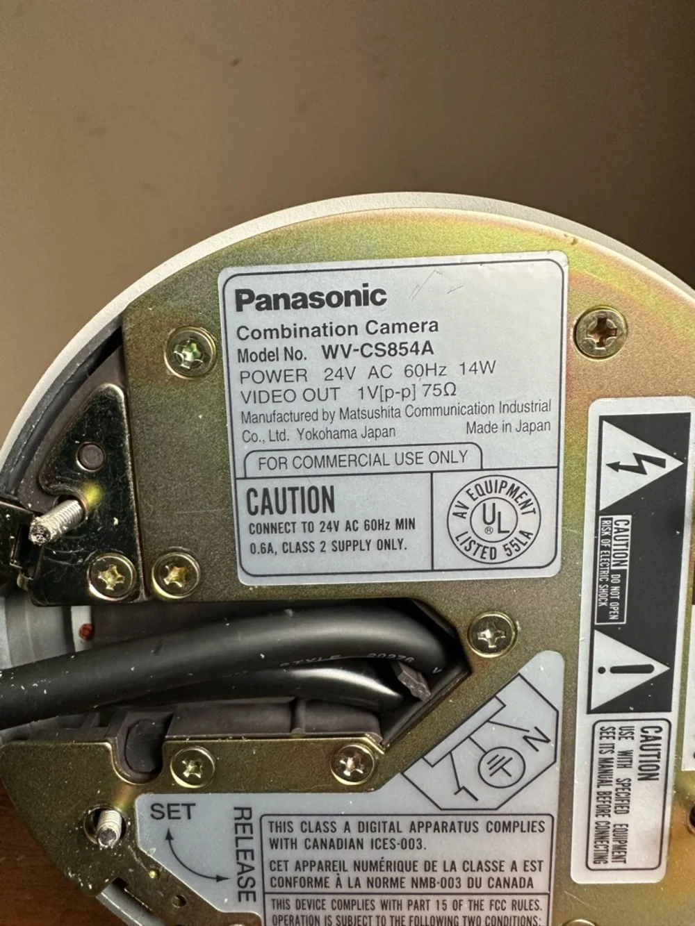 Panasonic WV-CS584A Super Dynamic 6 Day/Night Dome CCTV Security Analog Camera